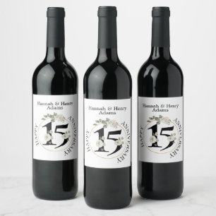 15 year ANNIVERSARY  Wine Label