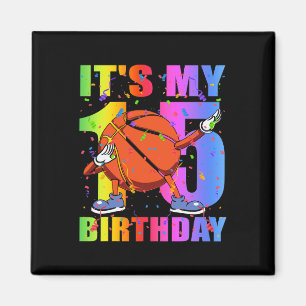 15 Year Old 15th Basketball Birthday Party Theme B Magnet