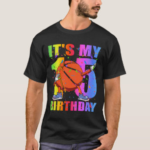 15 Year Old 15th Basketball Birthday Party Theme B T-Shirt