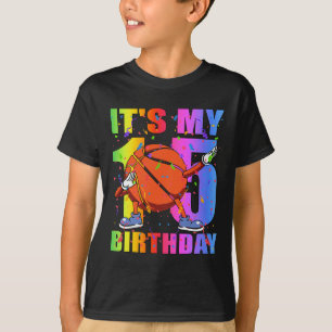 15 Year Old 15th Basketball Birthday Party Theme B T-Shirt