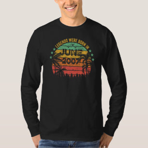 15 Year Old Awesome Since June 2007 15th Birthday  T-Shirt