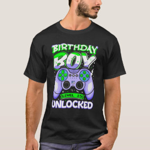 15 Year Old Boy Gamer Level Unlocked 15Th Birthday T-Shirt