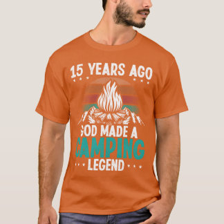15 Year Old Camping Legend Scout 15Birthday Camper T-Shirt