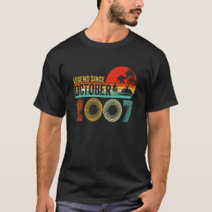 15 Year Old Vintage Legend Since October 2007 15th T-Shirt