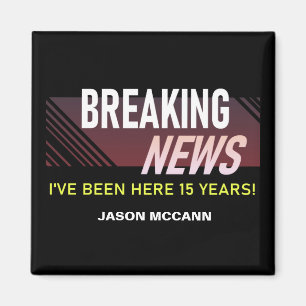 15 Year Work Anniversary 15th Employee Tenure Magnet