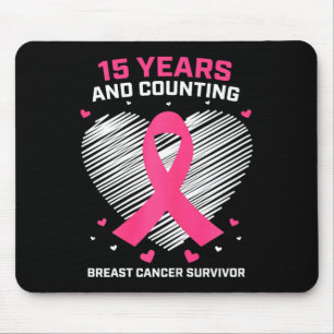 15 Years Cancer Free Gifts 15 Year Breast Cancer S Mouse Mat