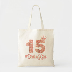 15 Years Old Awesome Since July 2007 15th Birthday Tote Bag