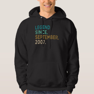 15 Years Old Awesome Since September 2007 15th 28 Hoodie