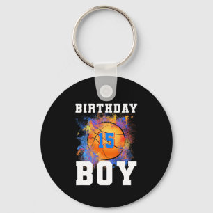 15 Years Old Kids 15th Birthday Boy Birthday baske Key Ring