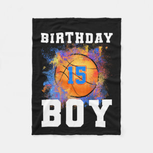 15 Years Old Kids 15th Birthday Boy Birthday Byske Fleece Blanket