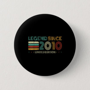 15 Years Old Legend Since 2010 15th Birthday 6 Cm Round Badge