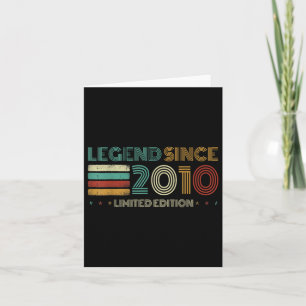 15 Years Old Legend Since 2010 15th Birthday  Card