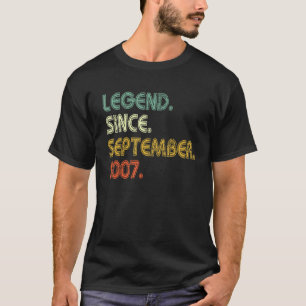 15 Years Old Legend Since September 2007 15th Bir T-Shirt