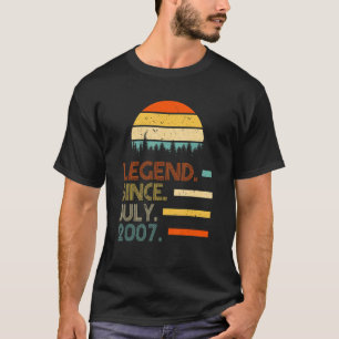 15 Years Old Retro Birthday Legend Since July 200 T-Shirt