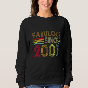 15 Years Old Retro Fabulous 2007 Editon 15th Bday Sweatshirt