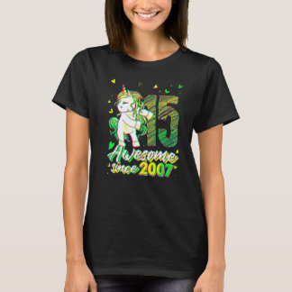 15 Years Old Unicorn Flossing 15th Birthday Unicor T-Shirt