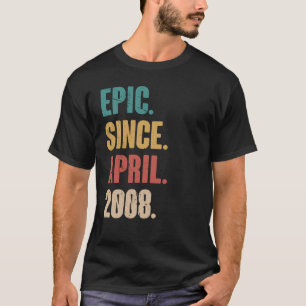 15 Years Old Vintage 2008 Birthday 15th Decoration T-Shirt
