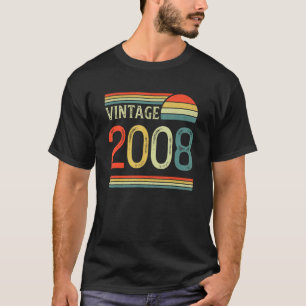 15 Years Old Vintage 2008  Made In 2008 15th Birth T-Shirt