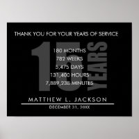 15 Years Retirement or Employee Appreciation Gift