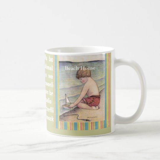 15oz Mug, Beach House /Sally Coupe Jacobson-... Coffee Mug
