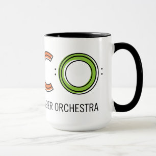 15oz TACO Ringer Mug - White and Black