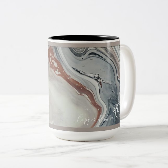 15oz two-tone mug Copper Ribbon vB (Front Right)
