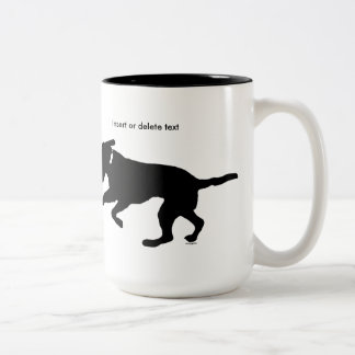15oz two-tone mug playful black lab