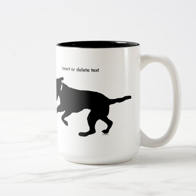 15oz two-tone mug playful black lab (Right)