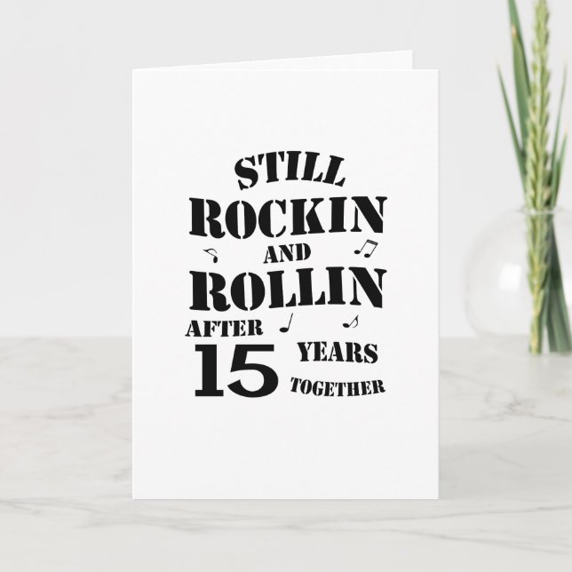15th Anniversary - 15 Years Anniversary Couples Card (Front)