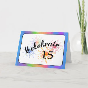 15th Anniversary Celebration Card