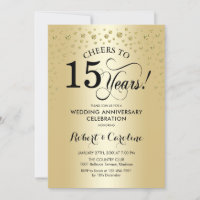 15th Anniversary Celebration - Gold Black