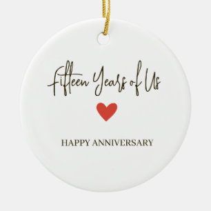 15th Anniversary – Fifteen Years of Us Ceramic Tree Decoration