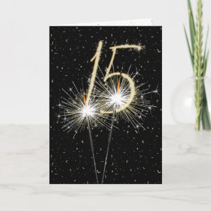 15th anniversary sparklers card