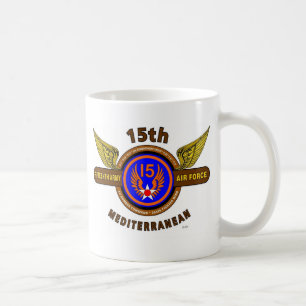 15TH ARMY AIR FORCE "ARMY AIR CORPS" WW II COFFEE MUG