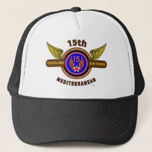 15TH ARMY AIR FORCE "ARMY AIR CORPS" WW II TRUCKER HAT