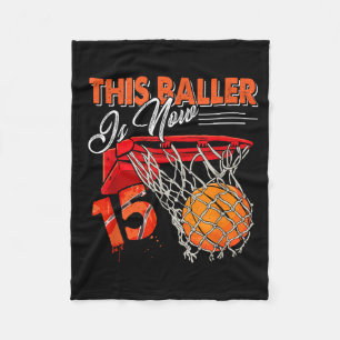 15th Birthday Basball Fleece Blanket