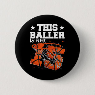15th Birthday Basketball Boys 6 Cm Round Badge