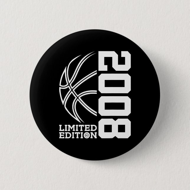 15th Birthday Basketball Limited Edition 2008 1 6 Cm Round Badge (Front)