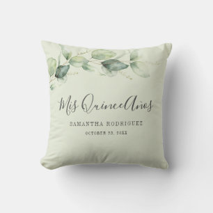 15th Birthday Eucalyptus Greenery Mis Quince Anos Cushion