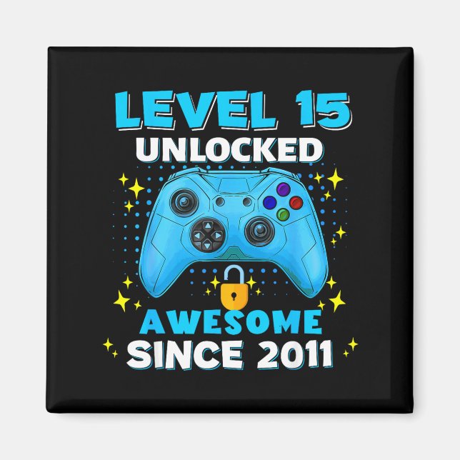 15th Birthday For Boys 15 Years Birthday Kids  Magnet (Front)