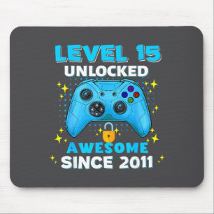 15th Birthday For Boys 15 Years Birthday Kids  Mouse Mat