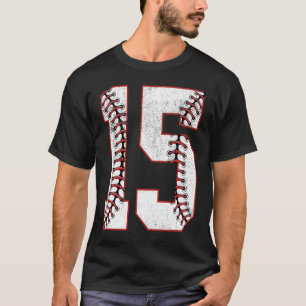 15th Birthday party Fifteen 15 Year Old Baseball B T-Shirt