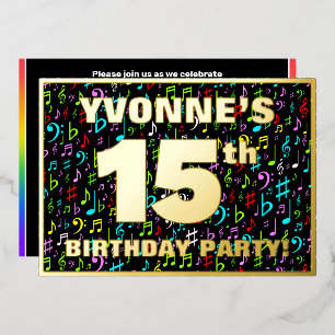 15th Birthday Party — Fun, Colourful Music Symbols
