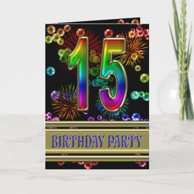 15th Birthday party Invitation (Front)