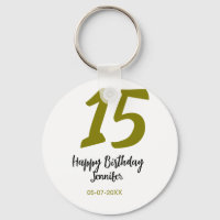 15th birthday quiencenera add date year golden
