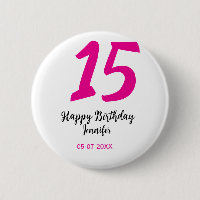 15th birthday quiencenera add date year pink templ