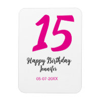 15th birthday quiencenera add date year pink templ