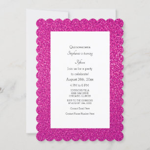 15th Birthday Quinceanera Pink Black Custom 2024 Invitation