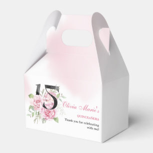 15th Birthday Quinceanera Rustic Floral Favour Box