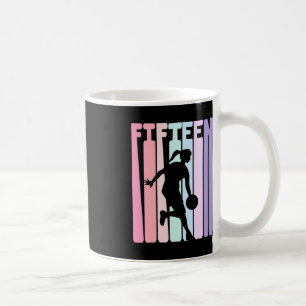 15th Birthday Retro Basketball Player 15 Years Old Coffee Mug